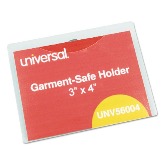 Picture of Clear Badge Holders W/garment-Safe Clips, 3 X 4, White Inserts, 50/box