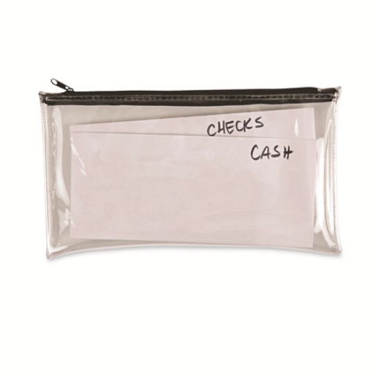Picture of Zippered Wallets/cases, Leatherette Pu, 11 X 6, Clear/black, 2/pack