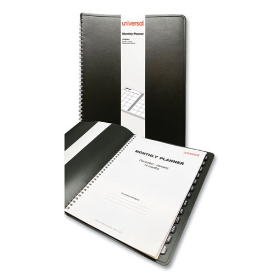 Picture of Monthly Planner, 11 x 8, Black Cover, 14-Month, Dec 2023 to Jan 2025