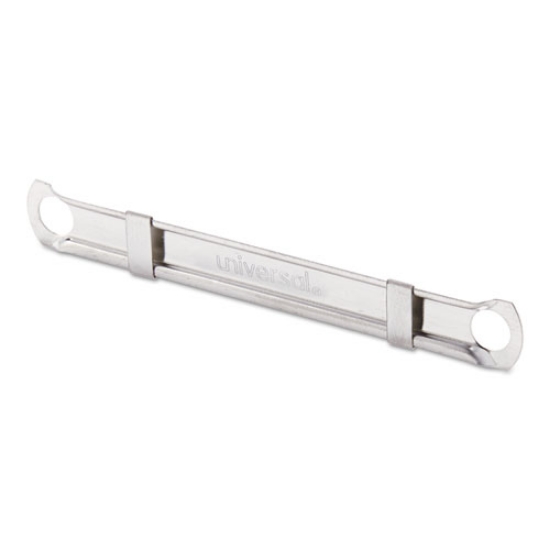 Picture of Two-Piece Two-Prong Paper Fastener Compressors, 2.75" Center to Center, Silver, 100/Box