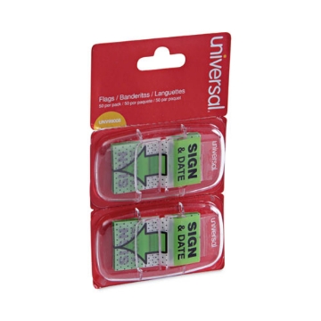Picture of Deluxe Message Arrow Flags, "sign And Date", Green, 100/pack