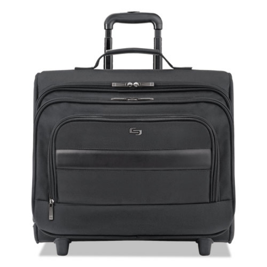 Picture of Classic Rolling Overnighter Case, Fits Devices Up to 15.6", Ballistic Polyester, 16.14 x 6.69 x 13.78, Black
