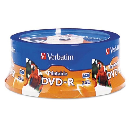 Picture of Dvd-R Recordable Disc, 4.7 Gb, 16x, Spindle, White, 25/pack