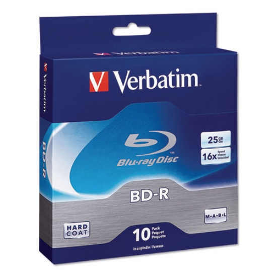 Picture of Bd-R Blu-Ray Disc, 25 Gb, 16x, White, 10/pack