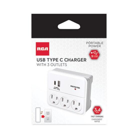 Picture of 3-Outlet Wall Tap, White