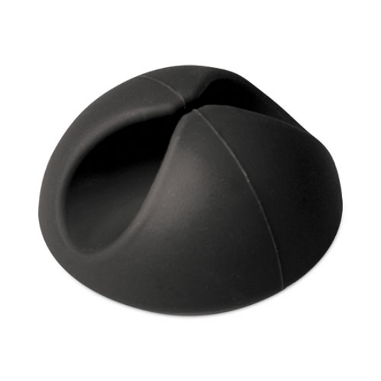 Picture of One Channel Cable Holder, 1" x 1", Black, 6/Pack