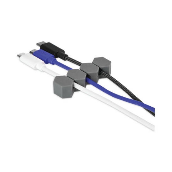 Picture of Three Channel Cable Holder, 2" x 2", Gray, 4/Pack