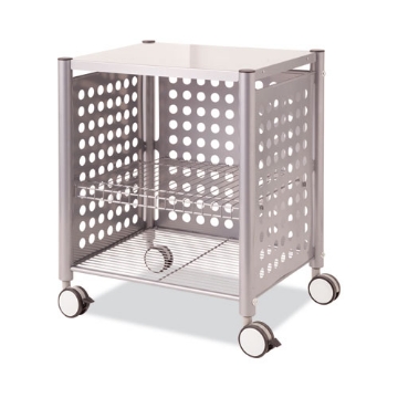 Picture of Deskside Machine Stand, Metal, 3 Shelves, 21.5" x 17.88" x 27", Matte Gray
