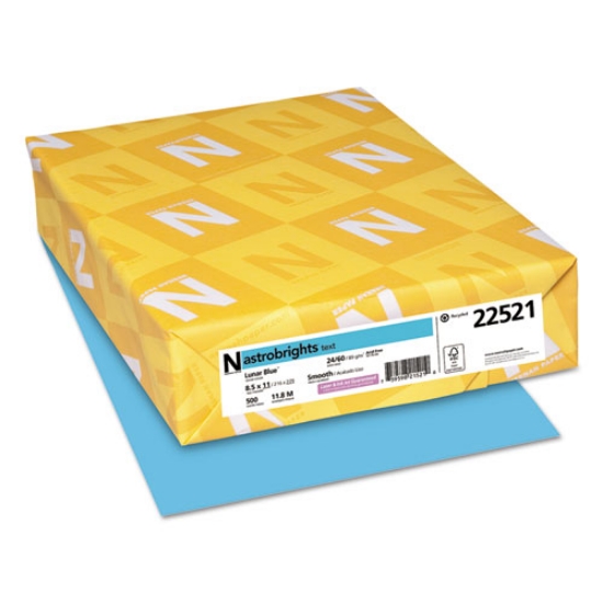 Picture of Color Paper, 24 lb Bond Weight, 8.5 x 11, Lunar Blue, 500 Sheets/Ream