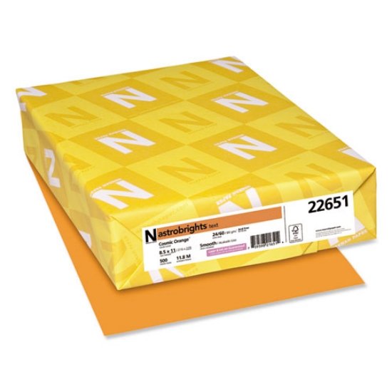 Picture of Color Paper, 24 lb Bond Weight, 8.5 x 11, Cosmic Orange, 500/Ream