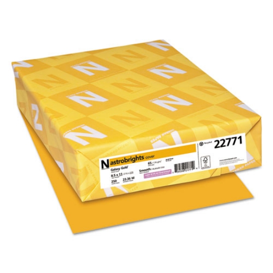 Picture of Color Cardstock, 65 lb Cover Weight, 8.5 x 11, Galaxy Gold, 250/Pack