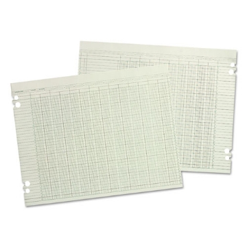 Picture of Accounting Sheets, 24 Columns, 11 X 17, Green, Loose Sheet,100/pack