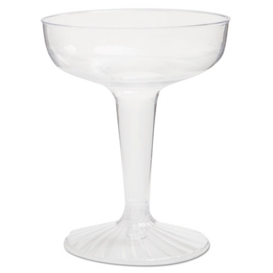 Picture of Comet Plastic Champagne Glasses, 4 Oz, Clear, Two-Piece Construction, 25/pack, 20 Packs/carton