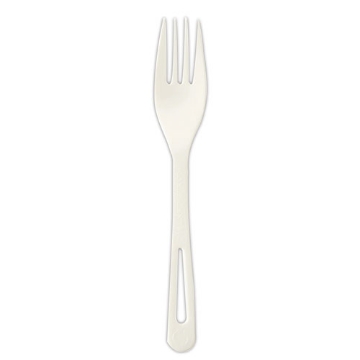Picture of Tpla Compostable Cutlery, Fork, 6.3", White, 1,000/carton