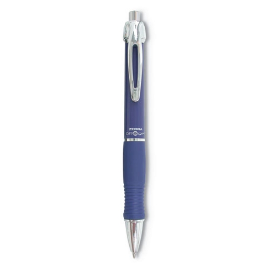 Picture of GR8 Gel Pen, Retractable, Medium 0.7 mm, Blue Ink, Blue/Silver Barrel, 12/Pack