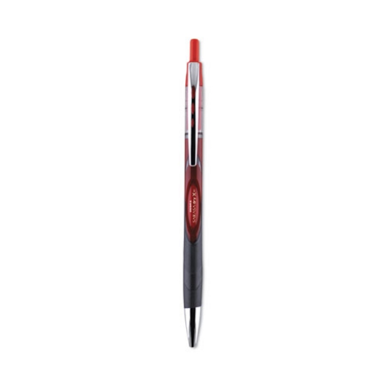 Picture of Sarasa Dry Gel X30 Gel Pen, Retractable, Medium 0.7 mm, Red Ink, Red/Black/Silver Barrel, 12/Pack