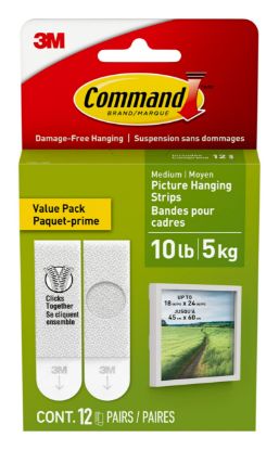 Picture of 3M 17204-12ES HANGER,PICTURE HANGING,WH (PK-12-PR)