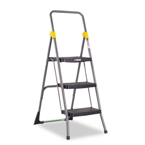 Picture of Commercial 3-Step Folding Stool, 300 lb Capacity, 20.5 x 32.63 x 52.13, Gray