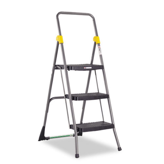 Picture of Commercial 3-Step Folding Stool, 300 lb Capacity, 20.5 x 32.63 x 52.13, Gray