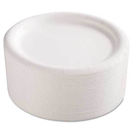 Picture of Premium Coated Paper Plates, 9" Dia, White, 125/pack, 4 Packs/carton