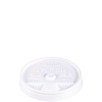 Picture of Sip Thru Lids, Fits 10 Oz To 12 Oz Foam Cups, Plastic, White, 1,000/carton
