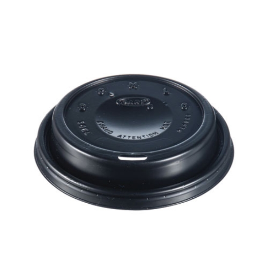 Picture of Cappuccino Dome Sipper Lids, Fits 12 Oz To 24 Oz Cups, Black, 100/pack, 10 Packs/carton