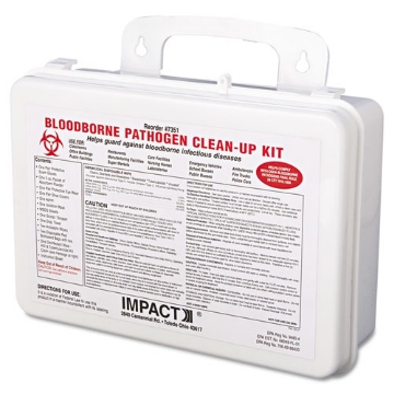 Picture of Bloodborne Pathogen Cleanup Kit, 10 x 7 x 2.5, OSHA Compliant, Plastic Case