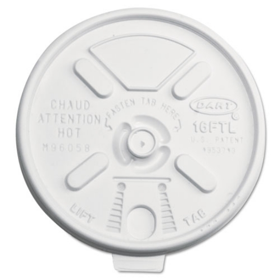 Picture of Lift N' Lock Plastic Hot Cup Lids, Fits 12 Oz To 24 Oz Cups, Translucent, 1,000/carton