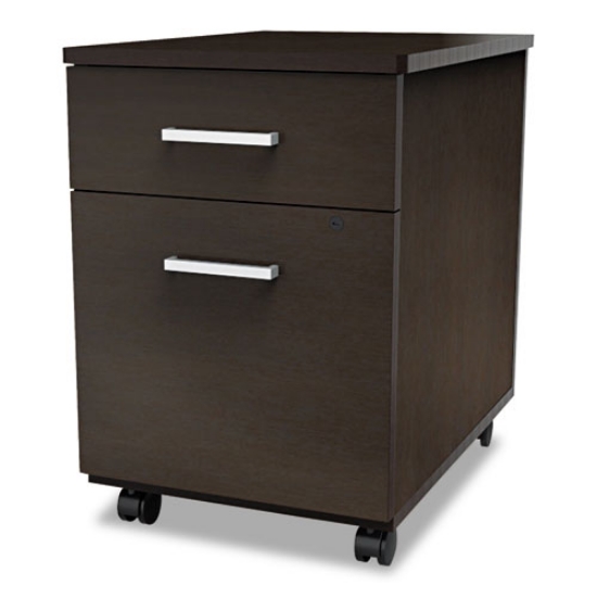 Picture of Trento Line Mobile Pedestal File, Left Or Right, 2-Drawers: Box/file, Legal/letter, Mocha, 16.5" X 19.75" X 23.63"