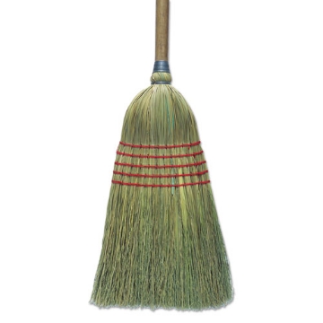 Picture of Corn Broom, Corn Bristles, 56" Overall Length, Natural, 6/carton