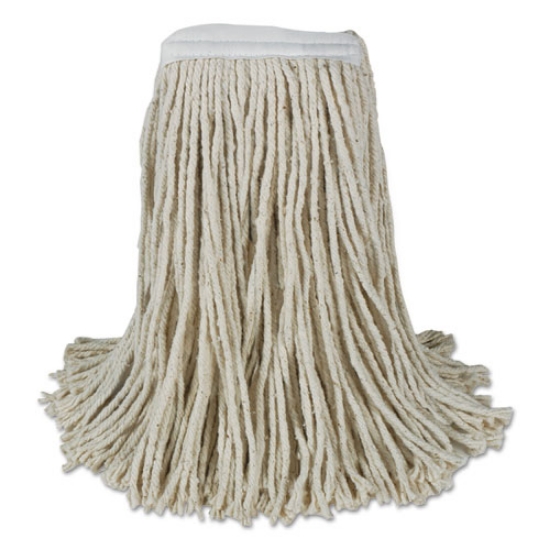 Picture of Banded Cotton Mop Heads, Cut-End, 20oz, White, 12/carton
