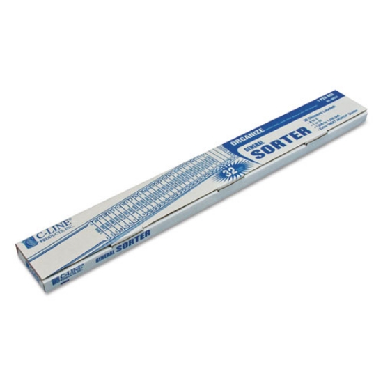 Picture of Plastic Indexed Sorter, 32 Dividers, Alpha/Numeric/Date Index, Letter Size, Blue Frame