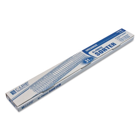 Picture of Plastic Indexed Sorter, 31 Dividers, Alpha/Numeric/Month/Date/Day Index, Letter Size, Blue Frame