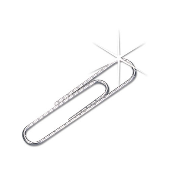 Picture of Premium Heavy-Gauge Wire Paper Clips, #1, Nonskid, Silver, 100 Clips/Box, 10 Boxes/Pack