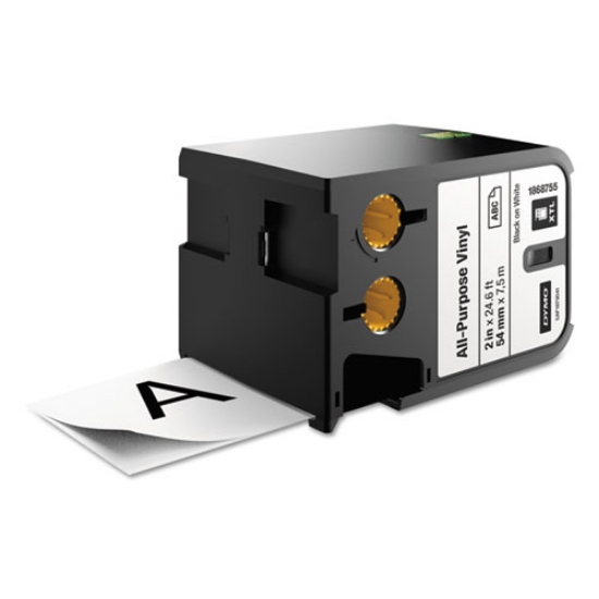 Picture of Xtl All-Purpose Vinyl Labels, 2" X 24.6 Ft, Black On White