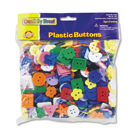 Picture of Plastic Button Assortment, 1 Lb, Assorted Colors/shapes/sizes
