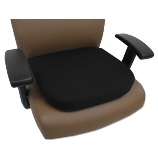 Picture of Cooling Gel Memory Foam Seat Cushion, Fabric Cover with Non-Slip Under-Cushion Surface, 16.5 x 15.75 x 2.75, Black