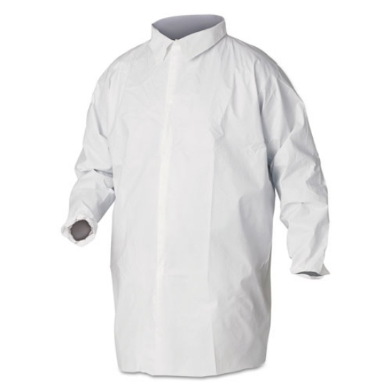 Picture of A40 Liquid And Particle Protection Lab Coats, 2x-Large, White, 30/carton