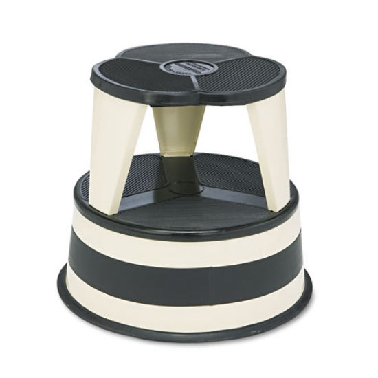 Picture of Kik-Step Steel Step Stool, 2-Step, 350 lb Capacity, 16" Diameter x 14.25"h, Sand