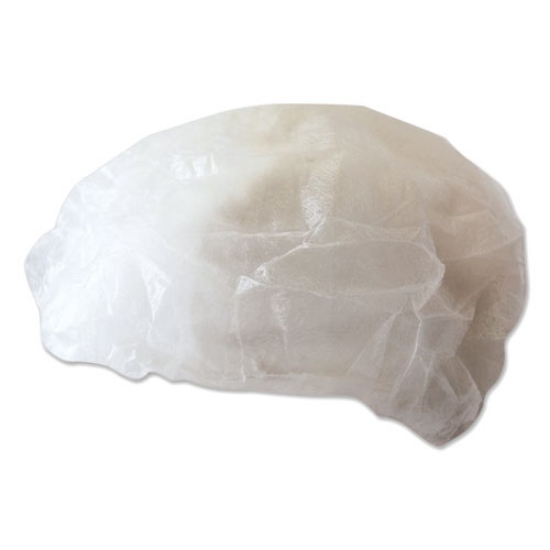 Picture of Disposable Bouffant Caps, 19", Medium, White, 100/Pack