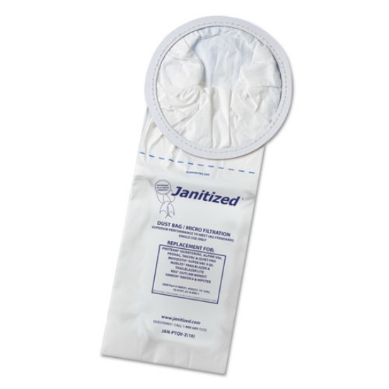 Picture of vacuum filter bags designed to fit proteam 6 qt quartervac, 100/carton