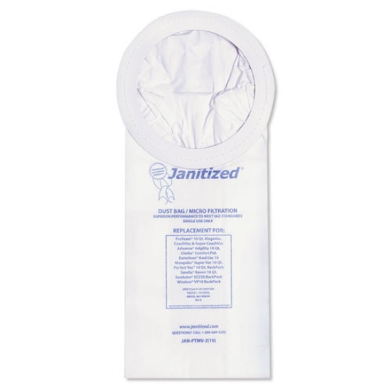 Picture of Vacuum Filter Bags Designed to Fit ProTeam 10 qt Super Coach/MegaVac, 100/Carton