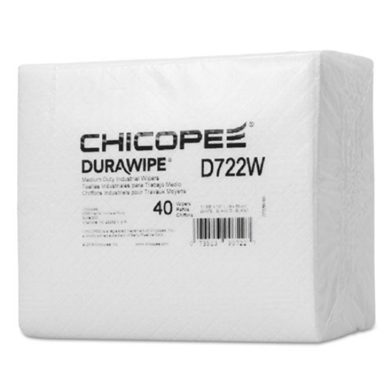 Picture of Durawipe Medium-Duty Industrial Wipers, 14.6" x 13.7, White, 40/Pack, 24 Packs/Carton