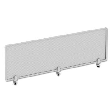 Picture of polycarbonate privacy panel, 65w x 0.5d x 18h, silver/clear