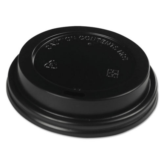 Picture of Hot Cup Lids, Fits 10 Oz To 20 Oz Hot Cups, Black, 1,000/carton