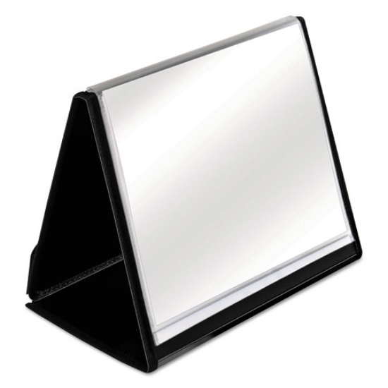 Picture of Showfile Horizontal Display Easel, 20 Letter-Size Sleeves, Black