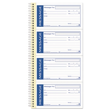 Picture of Write 'n Stick Phone Message Book, Two-Part Carbonless, 4.75 x 2.75, 4 Forms/Sheet, 200 Forms Total