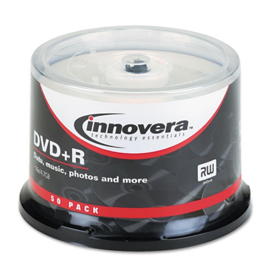 Picture of Dvd+r Recordable Disc, 4.7 Gb, 16x, Spindle, Silver, 50/pack