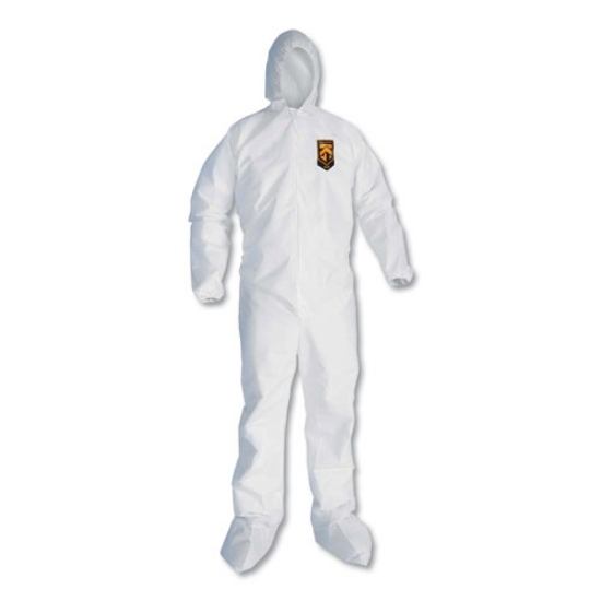 Picture of A20 Elastic Back And Ankle Hood And Boot Coveralls, 2x-Large, White, 24/carton