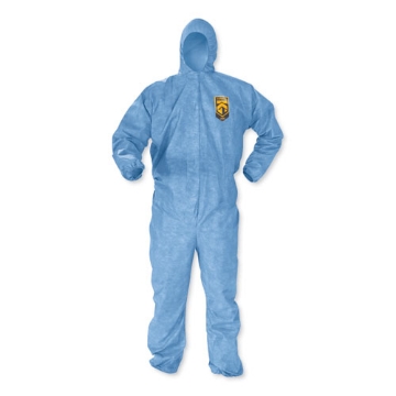 Picture of A60 Elastic-Cuff, Ankles And Back Hooded Coveralls, 3x Large, Blue, 20/carton